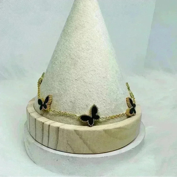 Butterfly Buttercup Bracelet in Black - Picture 3 of 7